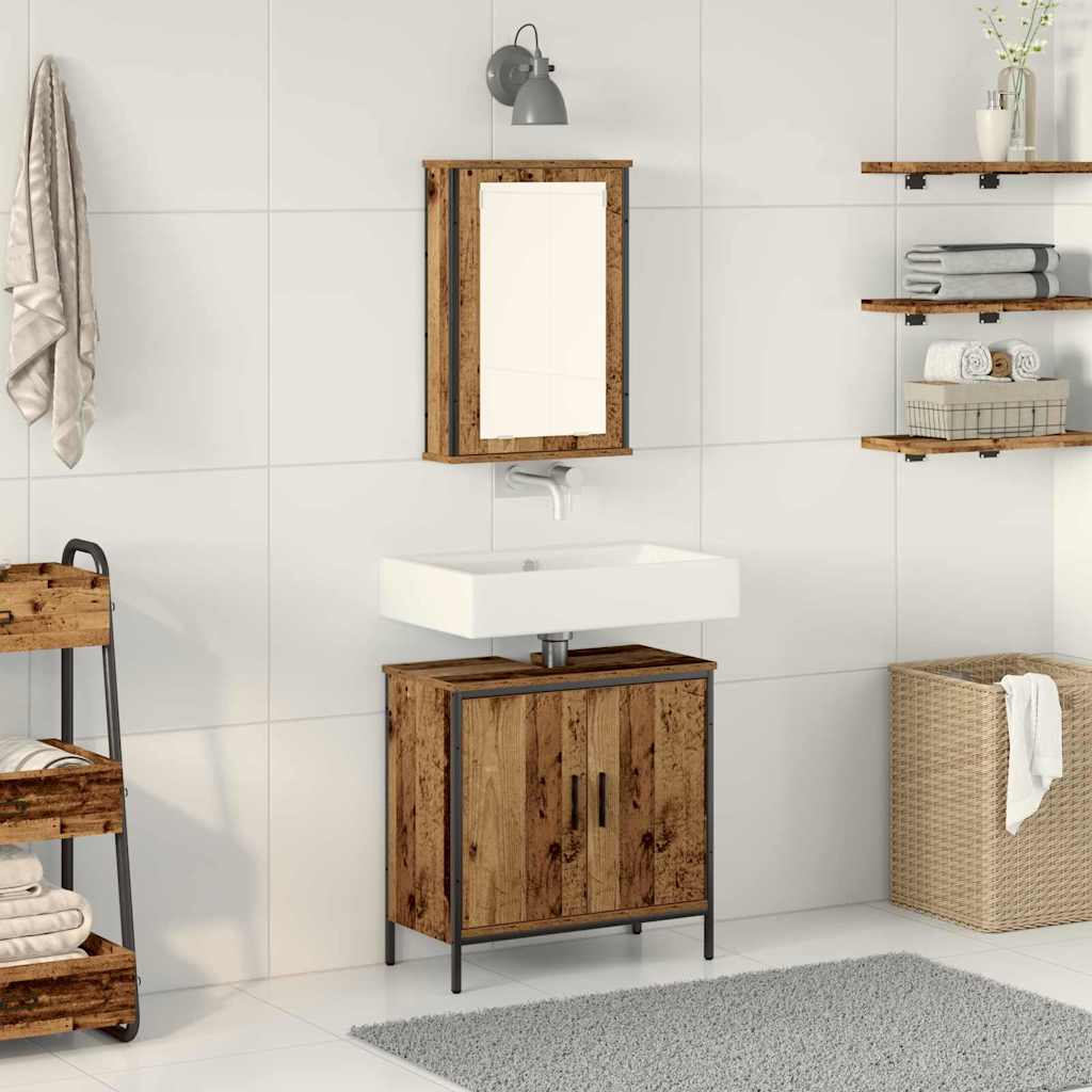 Bathroom Furniture Set with Storage 2 pcs Brown 60 x 30 x 60 cm